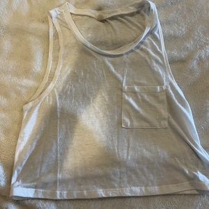 Garage white tank top